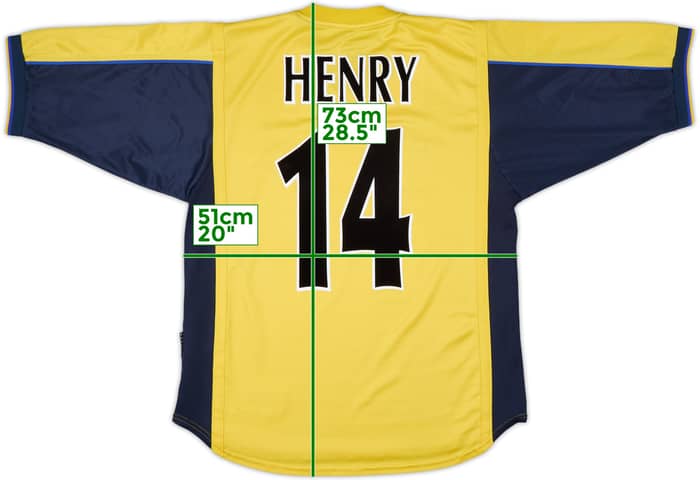 1999-01 Arsenal Away Shirt Henry #14 - 8/10 - (M)