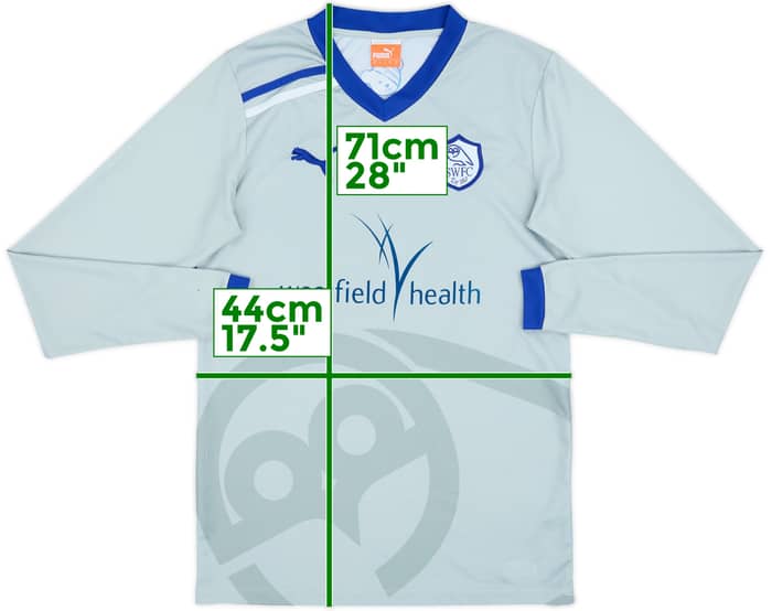2011-12 Sheffield Wednesday Away L/S Shirt - 8/10 - (S)