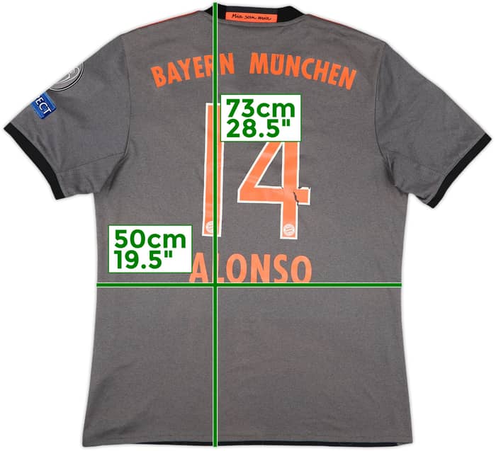 2016-17 Bayern Munich Away Shirt Alonso #14 - 6/10 - (M)