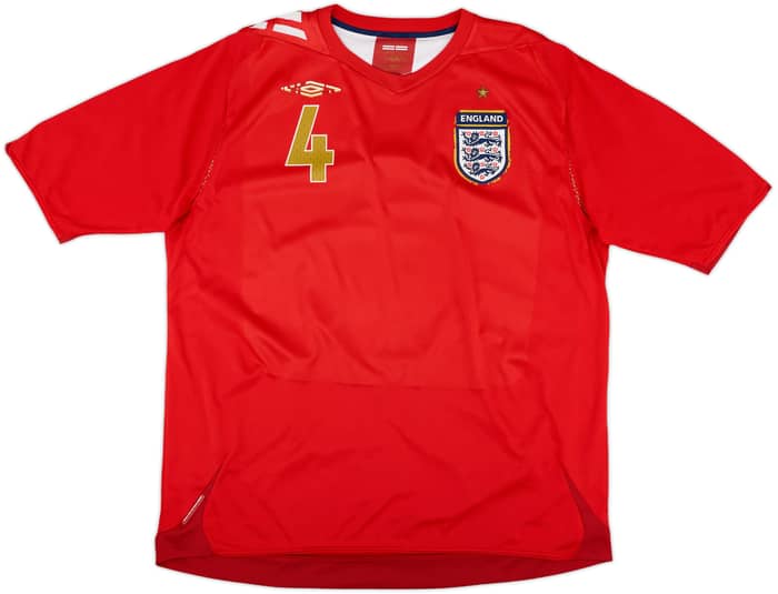 2006-08 England Away Shirt Gerrard #4 - 5/10 - (XL)