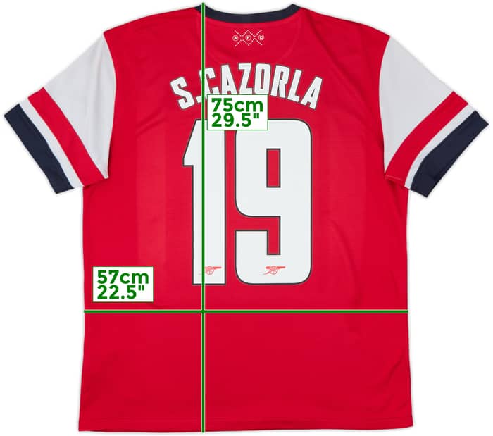 2012-14 Arsenal Home Shirt S.Cazorla #19 - 8/10 - (L)