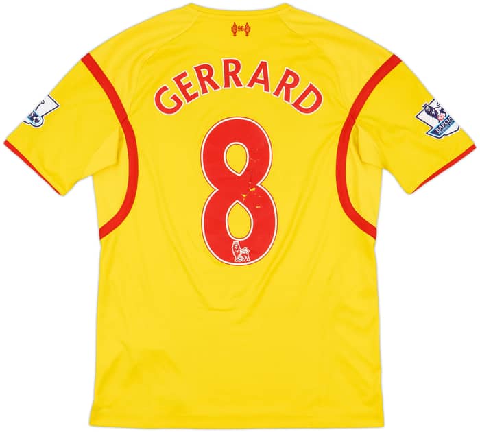 2014-15 Liverpool Away Shirt Gerrard #8 - 5/10 - (M)