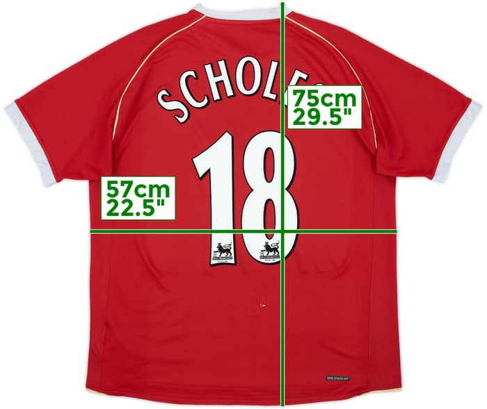 2006-07 Manchester United Home Shirt Scholes #18 - 5/10 - (XL)