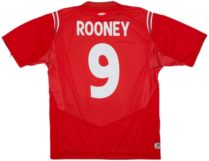 2004-06 England Away Shirt Rooney #9 - 5/10 - (L)