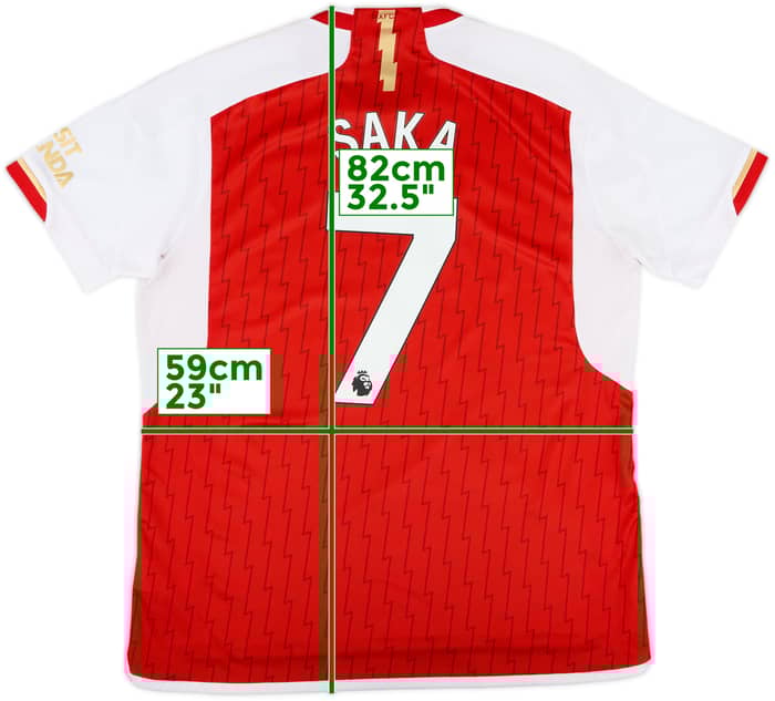 2023-24 Arsenal Home Shirt Saka #7 - 10/10 - (XL)