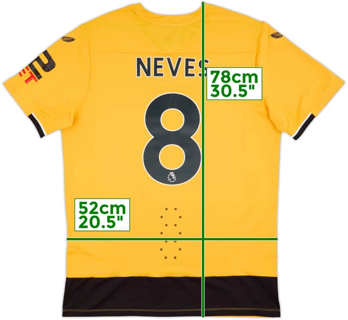 2022-23 Wolves Home Shirt Neves #8 - 8/10 - (L)