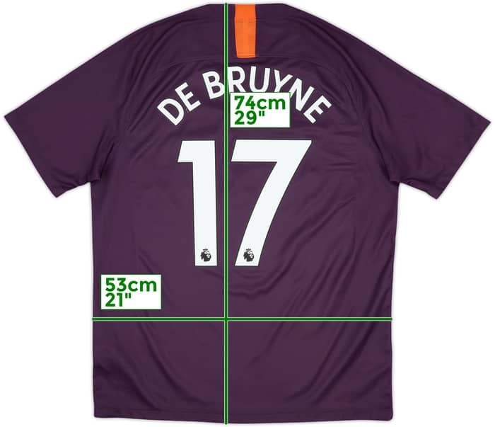 2018-19 Manchester City Third Shirt De Bruyne #17 - 8/10 - (L)