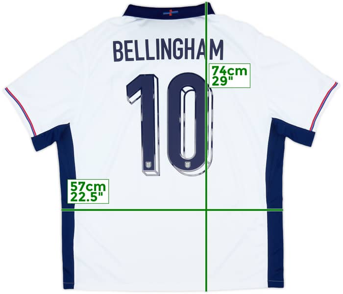 2024-25 England Home Shirt Bellingham #10 - 9/10 - (XL)