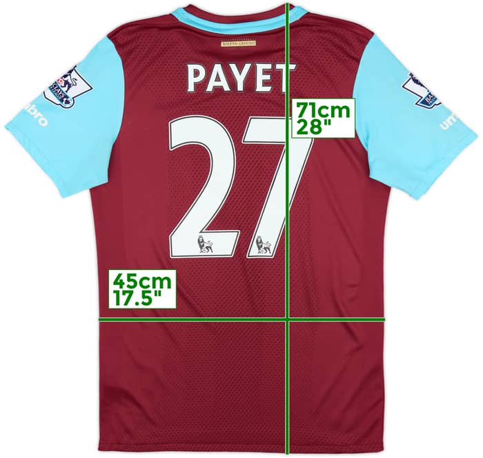 2015-16 West Ham 'Boleyn' Home Shirt Payet #27 - 7/10 - (S)