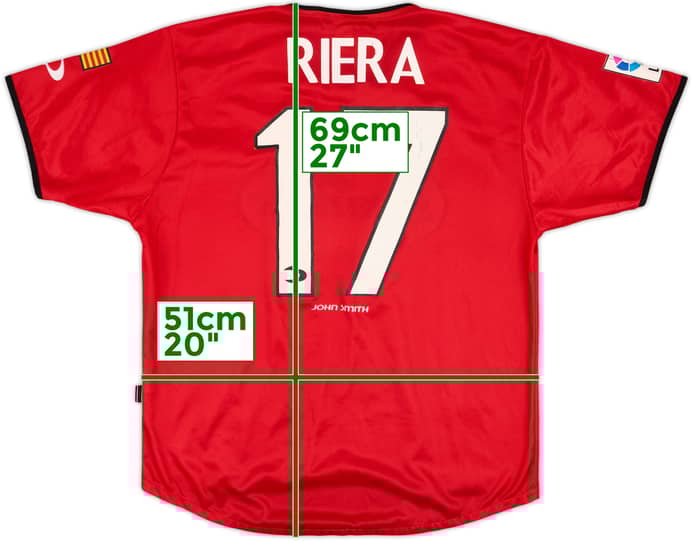 2000-01 Mallorca Home Shirt Riera #17 - 5/10 - (S)