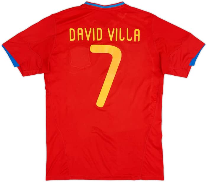 2009-10 Spain Home Shirt David Villa #7 - 5/10 - (M)