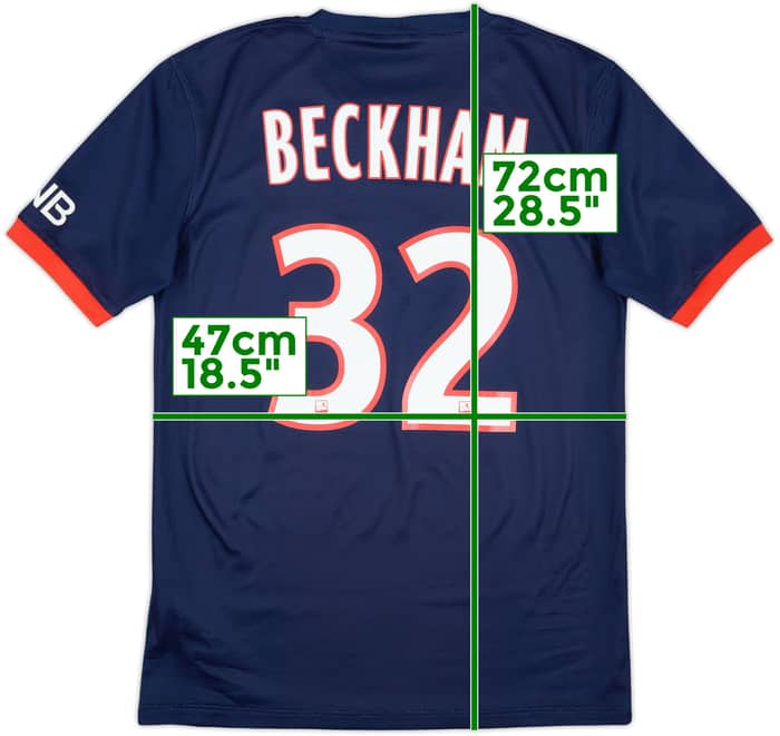 2013-14 Paris Saint-Germain Home Shirt Beckham #32 - 10/10 - (S)