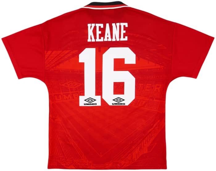 1994-96 Manchester United Home Shirt Keane #16 - 8/10 - (M)