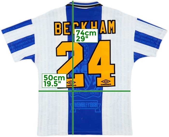 1994-96 Manchester United Third Shirt Beckham #24 - 7/10 - (M)