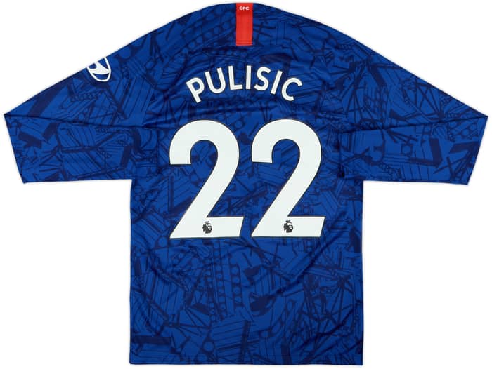 2019-20 Chelsea Home L/S Shirt Pulisic #22 - 9/10 - (S)