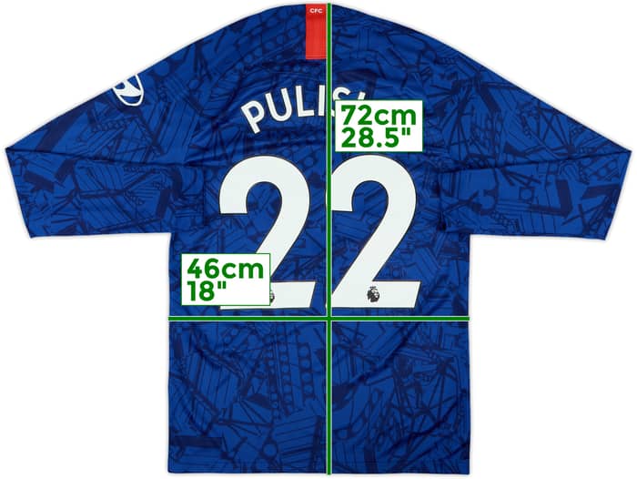 2019-20 Chelsea Home L/S Shirt Pulisic #22 - 9/10 - (S)