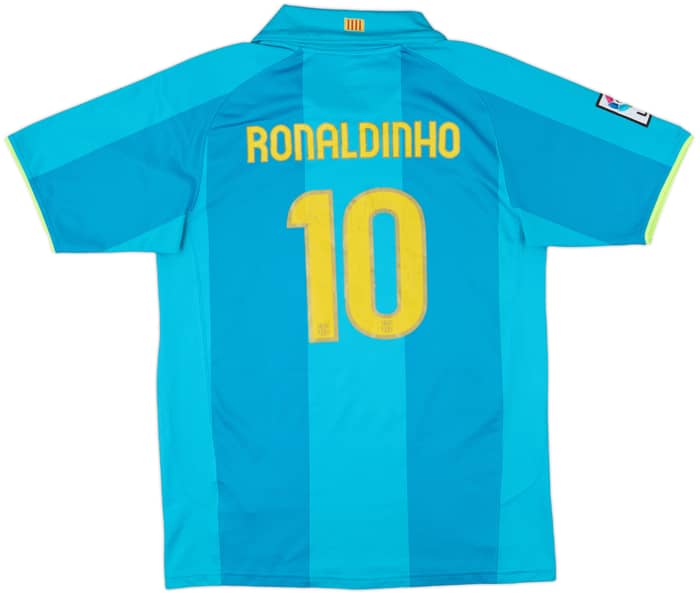 2007-09 Barcelona Away Shirt Ronaldinho #10 - 6/10 - (S)