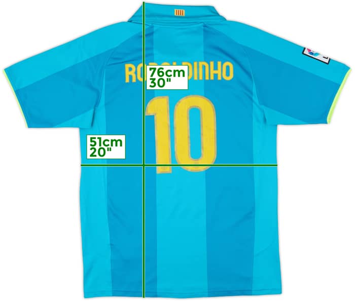 2007-09 Barcelona Away Shirt Ronaldinho #10 - 6/10 - (S)