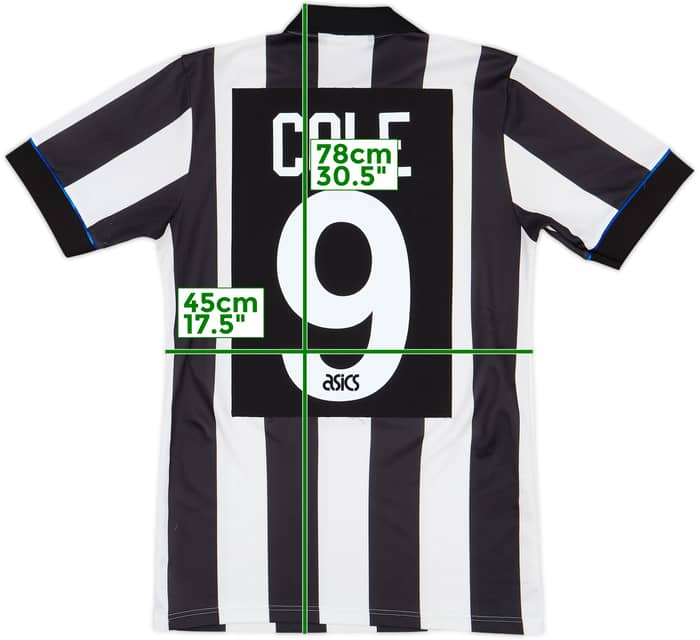 1993-95 Newcastle Home Shirt Cole #9 - 6/10 - (S)