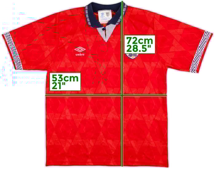 1990-93 England Away Shirt - 8/10 - (L)