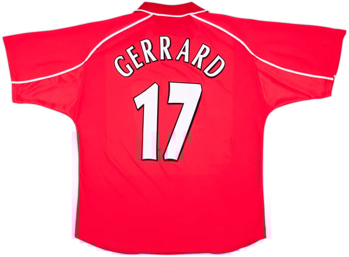 2000-02 Liverpool Home Shirt Gerrard #17 - 6/10 - (XL)