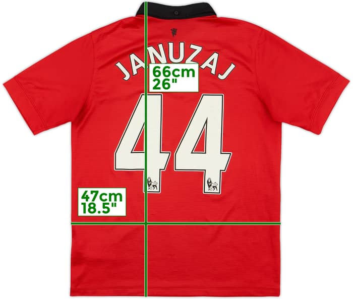 2013-14 Manchester United Home Shirt Januzaj #44 - 6/10 - (XL.Boys)