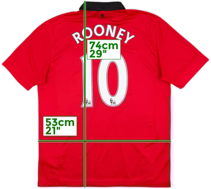 2013-14 Manchester United Home Shirt Rooney #10 - 6/10 - (L)