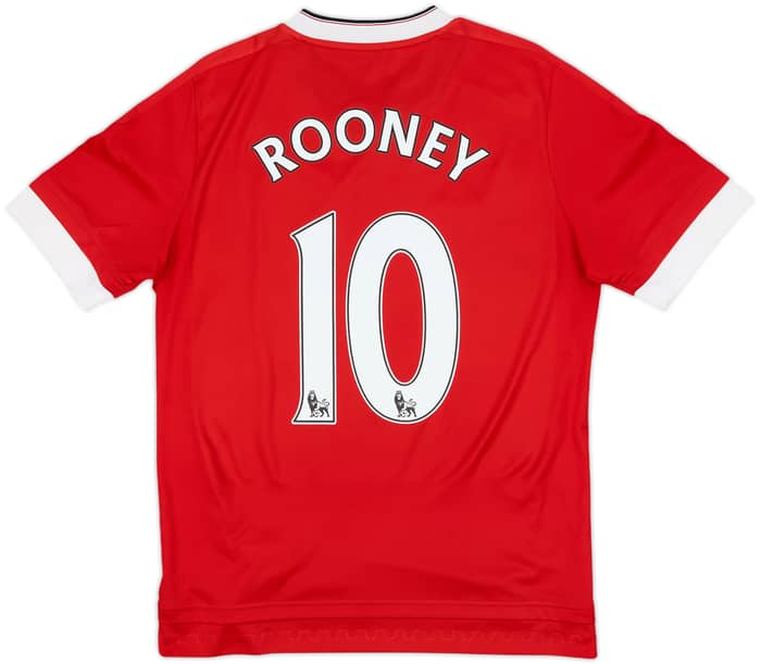 2015-16 Manchester United Home Shirt Rooney #10 - 7/10 - (XL.Boys)