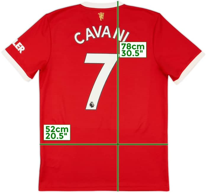 2021-22 Manchester United Home Shirt Cavani #7 - 8/10 - (M)
