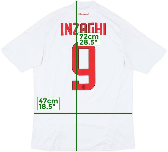 2008-09 AC Milan Away Shirt Inzaghi #9 - 8/10 - (M)
