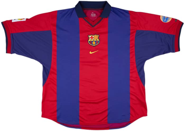 2000-01 Barcelona Home Shirt Rivaldo #10 - 10/10 - (XL)