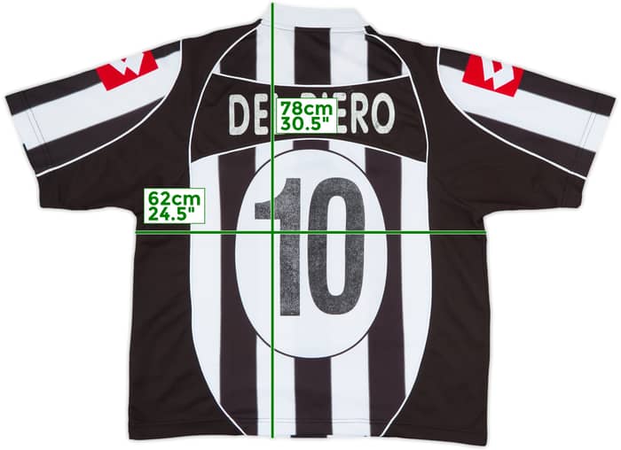 2002-03 Juventus Home Shirt Del Piero #10 - 7/10 - (XL)