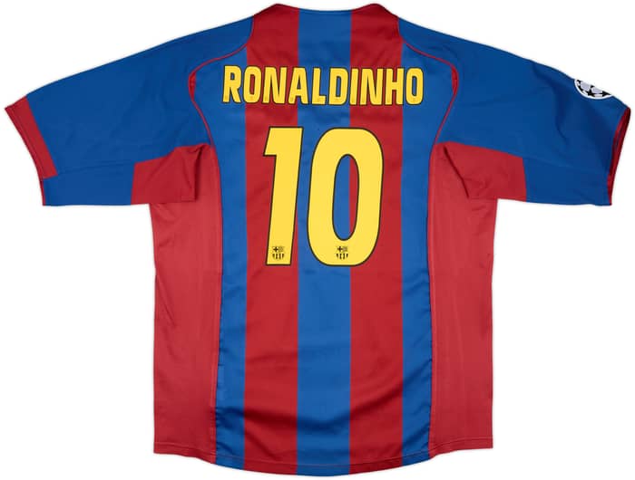 2004-05 Barcelona Home Shirt Ronaldinho #10 - 6/10 - (XXL)