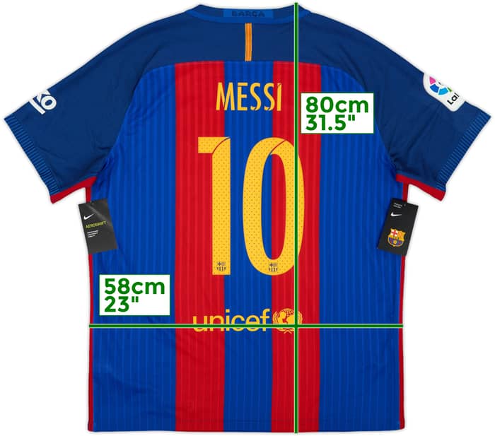 2016-17 Barcelona Authentic Home Shirt Messi #10 (XL)