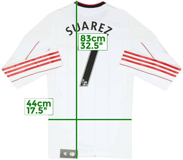 2010-11 Liverpool Player Issue Away L/S Shirt Suarez #7 (L)