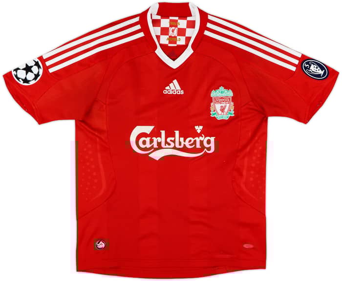 2008-10 Liverpool Home Shirt Torres #9 - 7/10 - (L.Boys)