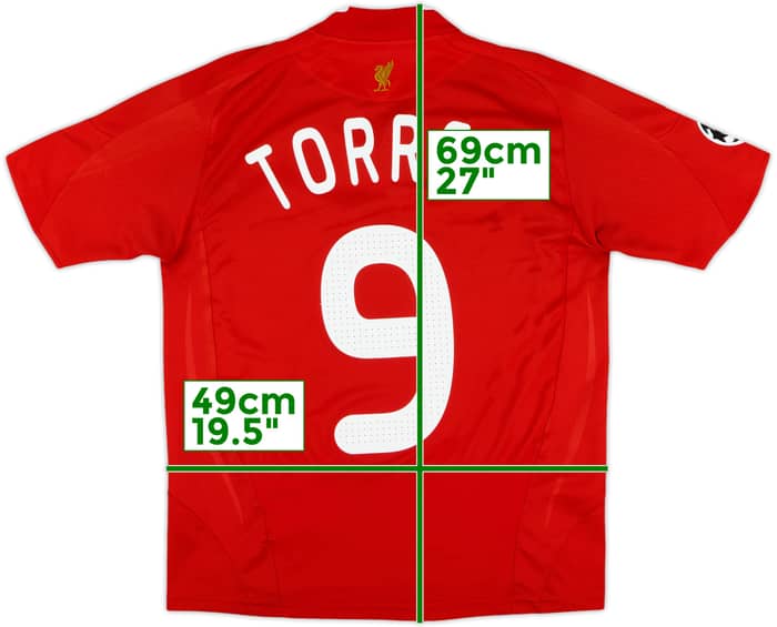 2008-10 Liverpool Home Shirt Torres #9 - 7/10 - (L.Boys)