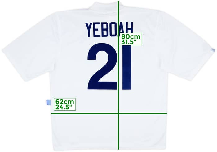 1995-96 Leeds United Home Shirt Yeboah #21 - 9/10 - (XXL)