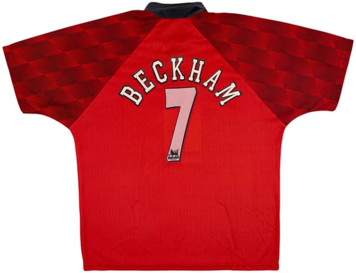 1996-98 Manchester United Home Shirt Beckham #7 - 7/10 - (XL)