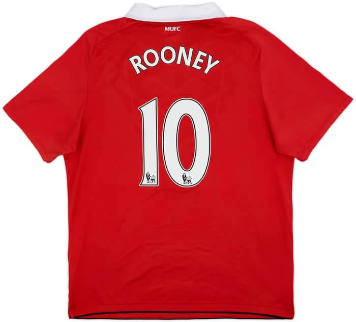 2010-11 Manchester United Home Shirt Rooney #10 - 8/10 - (XL)