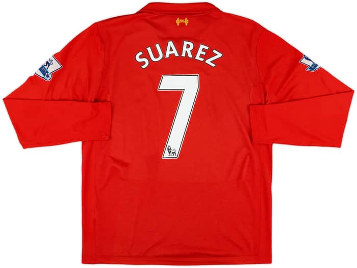 2012-13 Liverpool Home L/S Shirt Suarez #7 - 6/10 - (M)