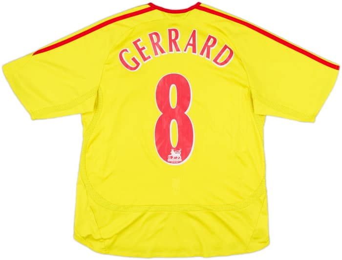 2006-07 Liverpool Away Shirt Gerrard #8 - 6/10 - (M.Boys)