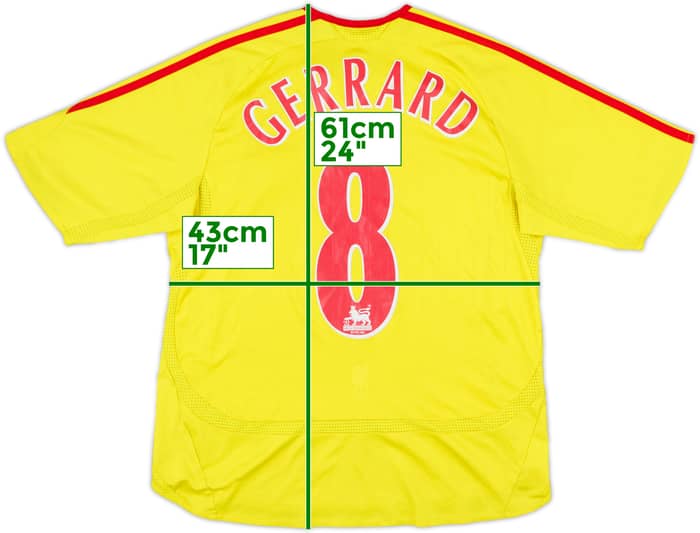 2006-07 Liverpool Away Shirt Gerrard #8 - 6/10 - (M.Boys)