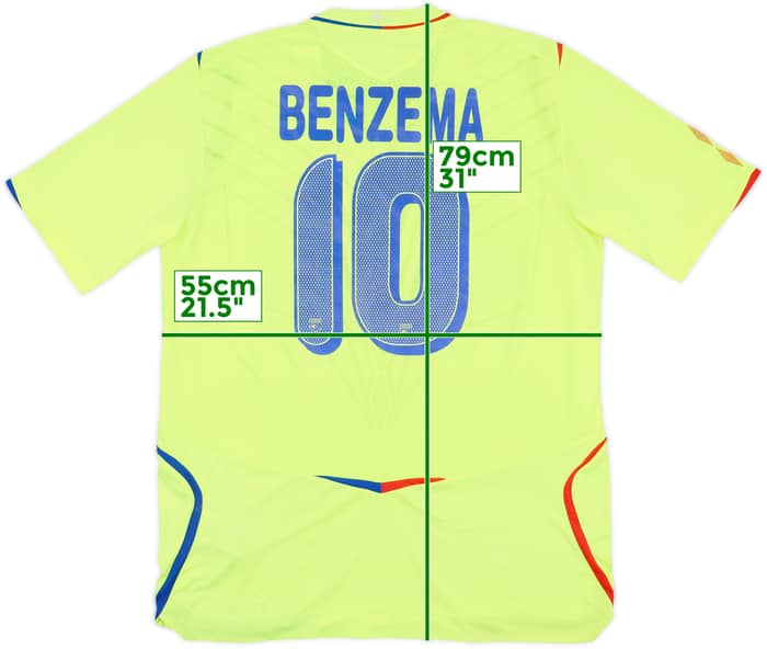 2008-09 Lyon European Shirt Benzema #10 - 4/10 - (L)