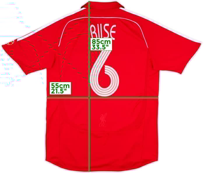2006-08 Liverpool Home Shirt Riise #6 - 6/10 - (L)