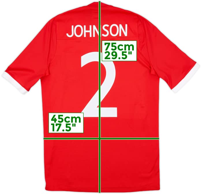 2010-11 England 'South Africa' Away Shirt Johnson #2 - 9/10 - (S)