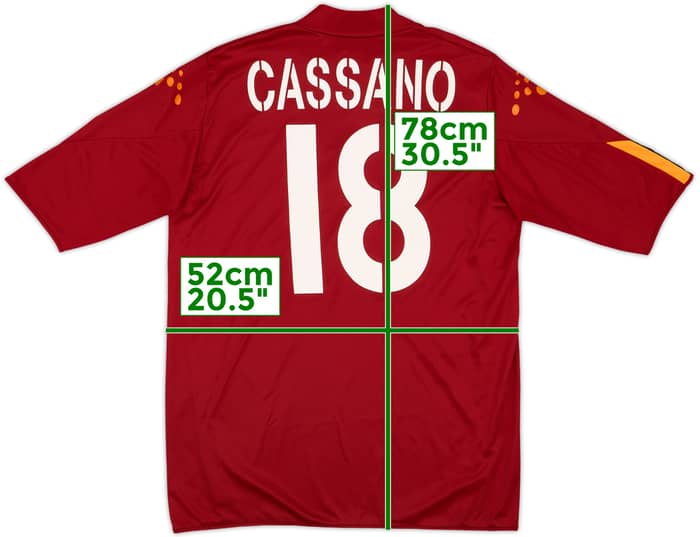 2004-05 Roma Home Shirt Cassano #18 - 8/10 - (M)