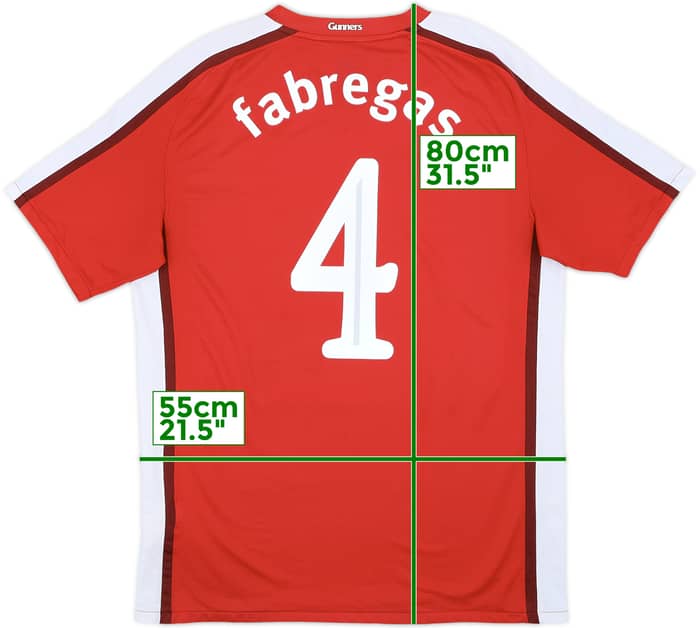 2008-10 Arsenal Home Shirt Fabregas #4 - 7/10 - (L)