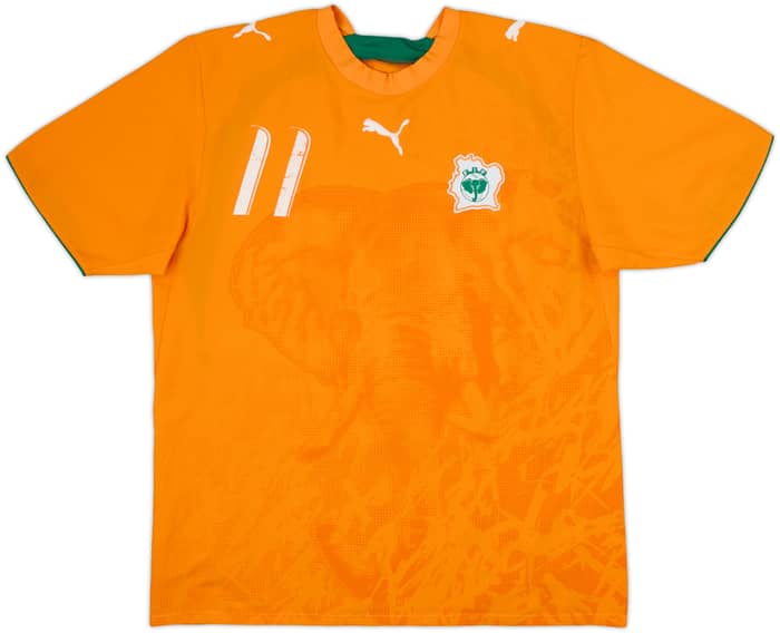 2006-07 Ivory Coast Home Shirt Drogba #11 - 4/10 - (L)