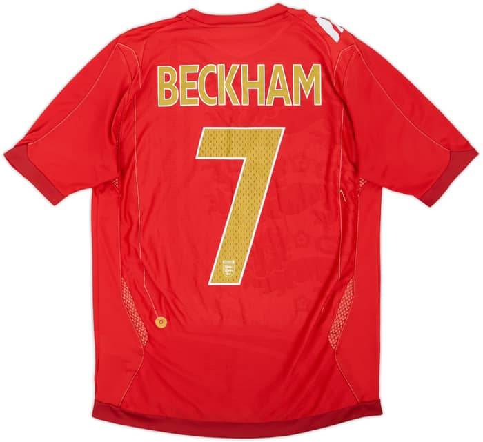 2006-08 England Away Shirt Beckham #7 - 6/10 - (S)